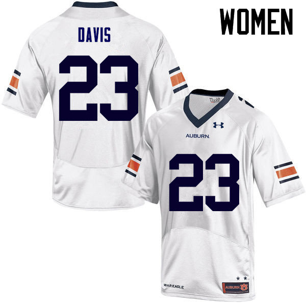 Auburn Tigers Women's Ryan Davis #23 White Under Armour Stitched College NCAA Authentic Football Jersey BGW0274GN